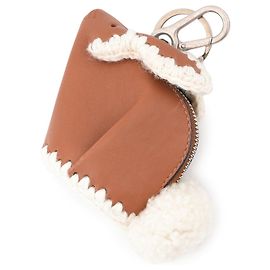 Loewe Brown Leather Keyring Brown