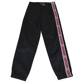 Givenchy Black Jersey Striped Side Logo Pants Black