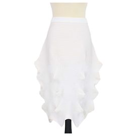 Jupe midi Linkage en polyester blanc Issey Miyake Blanc