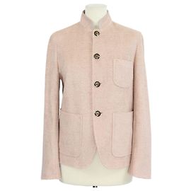 Loro Piana Beige Linen Cotton Blend Spagna Terry Jacket Beige