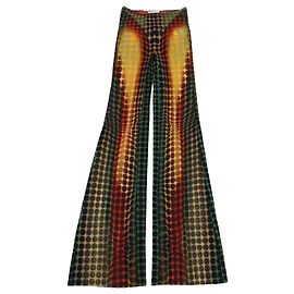 Jean Paul Gaultier Multicolor Polyamide Polka Dot Flared Pants Multiple colors