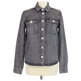 Maje Grey Denim Jacket Grey