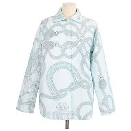 Hermès Hermes Mist Green Polyester Palefroi Remix Reversible Sweater Other