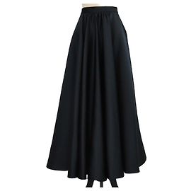 Autre Marque Max Mara Studio Black Jersey Synthetic ABACO Maxi Skirt Black