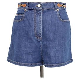 Louis Vuitton Blue Denim Mini Shorts Blue