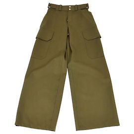 Louis Vuitton Green Technical Jersey Belted Cargo Pants Green