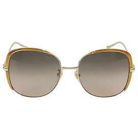 Gucci Yellow/Brown Gradient Oversized Square Sunglasses Golden