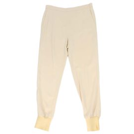 Stella Mc Cartney Stella McCartney Cream Viscose Cady Jogger Pants Cream