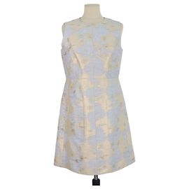 Robe courte en jacquard crème/gris Paule Ka Autre