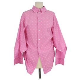 Camicia Balenciaga Swing Twisted Poplin BB Allover in cotone rosa Rosa