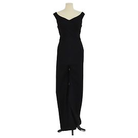 Roland Mouret Black Wool Blend Sleeveless Jumpsuit Black