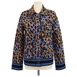Christian Dior Multicolor Blend Wool Leopard Print Jacket Multiple colors