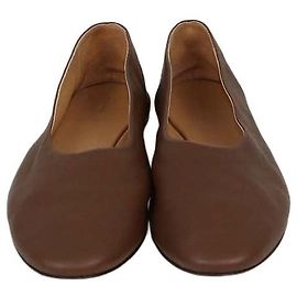 The Row Brown Leather Awar Ballet Flats Brown