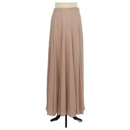 Falda Maxi Monika Loro Piana de Seda Beige Mandala Ceramic Beige