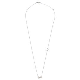 Colar com pingente Damiani Infinity em ouro branco 18K e diamantes Dourado