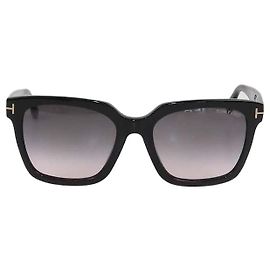 Tom Ford Black Acetate Selby Square Sunglasses Black