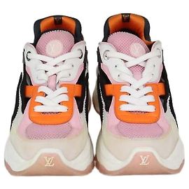 Baskets Run 55 Louis Vuitton en mesh et cuir Multicolor Multicolore