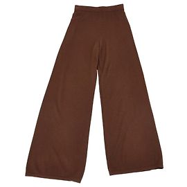 Autre Marque 12 Storeez Brown Wool Silk Blend Knitted Trouser Brown
