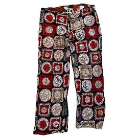 Pantalones estampados Chanel de algodón Castaño Negro Blanco Roja Gris