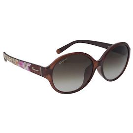 Salvatore Ferragamo Sunglasses Plastic Brown Gold Tone Auth BA15441V Brown Other
