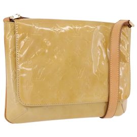 LOUIS VUITTON Monogram Vernis Thompson Street Bag Beige M91301 LV Auth hk4027 Beige