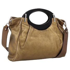 Bolsa de mão MARNI em couro 2way Ouro Prata Auth 202246A Prata Dourado