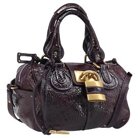 Chloé Sac à main Chloe Paddington Vernis 2way Violet Ton Or Auth BA15334A Autre Violet