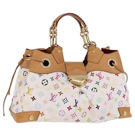 Borsa Tote LOUIS VUITTON Monogram Multicolor Ursula White M40123 LV Auth ka5973V Bianco
