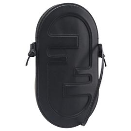 Sac à épaule FENDI en cuir noir Auth 199918A Noir