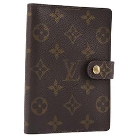 LOUIS VUITTON Monogram Agenda PM Day Planner Cover R20005 LV Auth hk4082 Monogram