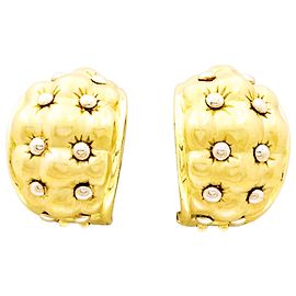 Autre Marque Brincos com motivo acolchoado em ouro amarelo. Outro