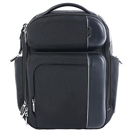 Tumi Arrivé Barker Fabric Backpack in Black Blue