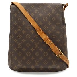 Sac à épaule Louis Vuitton Monogram Musette Marron Blanc Autre Monogramme