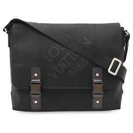 Bolsa de mão e de ombro Louis Vuitton Damier Geant Lou Preto Branco