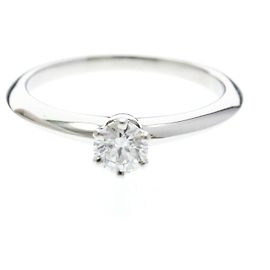 Tiffany & Co Tiffany Solitaire Diamond Band Ring Silvery