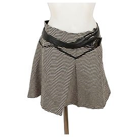 Jupe courte à rayures Emporio Armani Noir Blanc
