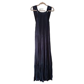 Autre Marque Robe maxi à étages Greek Archaic Kori bleu marine Bleu foncé