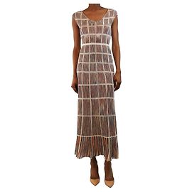 Missoni Robe plissée en maille multicolore - size UK 6 Multicolore