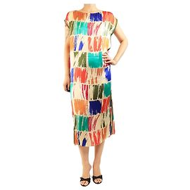Eres Vestido de seda estampado multicolor - size One Size Multicolor