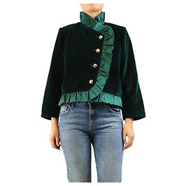 Autre Marque Dune Samtjacke dunkelgrün - Größe UK 14 Grün