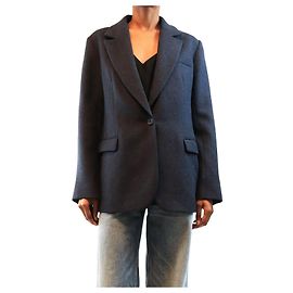 Autre Marque Navy Herringbone blazer - size XS Navy blue