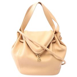 Bottega Veneta Bolsa de ombro em couro Neutral Beak Outro
