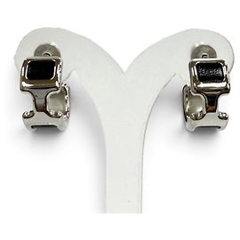 Hermès Boucles d'oreilles Hermes Olympe PM Noir Argenté