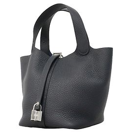 Hermès Borsa Hermes Picotin Lock PM Blu navy