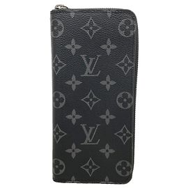 Cartera Zippy Louis Vuitton Monogram Eclipse Negro