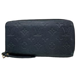 Louis Vuitton Monogram Empreinte Zippy Wallet in Noir Black