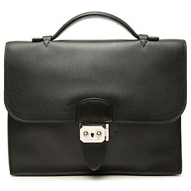 Hermès Black Clemence Sac a Depeches 27 Black