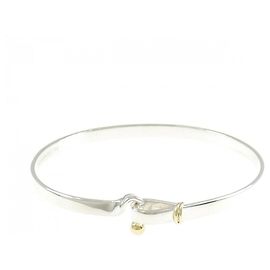 Tiffany & Co Tiffany Hook & Eye Bangle Silvery Golden