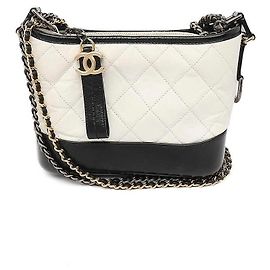 Borsa Chanel Gabrielle Hobo Small Bianca e Nera Nero Bianco