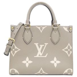 Bolsa Louis Vuitton Bicolor Monogram Empreinte OnTheGo PM Multicor Cinza Monograma